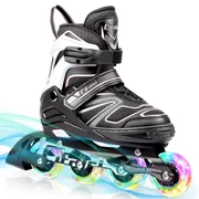 Cifaisi Adjustable Inline Skates with Illuminating Wheels for Kids,Girls and Boys,Size 6.5-8