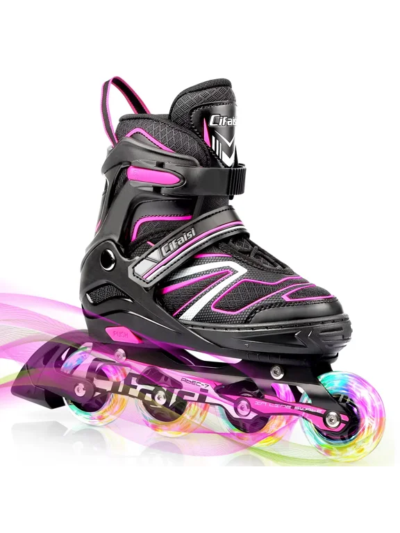 Adjustable Inline Skates with Illuminating Wheels for Kids and Adults