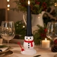 thumbnail image 1 of Cififendec 2Pcs Christmas Snowman Flameless Candle Lights, 11.22 Inch Remote Controlled LED Taper Candles For Mantel And Table Display, 1 of 8