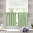 thumbnail image 1 of Cififendec 2pcs Solid Color Curtains Blackout Curtains Half Drapes 30"x36" for Small Bedroom Window UV Resistant Drapes for Kitchen Cafe Basement Home Decor, 1 of 3