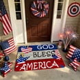 thumbnail image 1 of Cififendec 4th of July Doormat, 23.62"×15.75", Patriotic Absorbent Diatomaceous Earth Mat with God Bless America Print for Front Porch, Entryway & Holiday Decor, 1 of 5