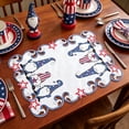 thumbnail image 1 of Cififendec 4th of July Embroidered Placemat, 17.72"×11.81", Patriotic Hollow Butterfly Star Table Mat for Independence Day Dining Table and Home Decor, 1 of 5