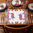 thumbnail image 1 of Cififendec 4th of July Embroidered Placemat, 17.72"×11.81", Patriotic Hollow Butterfly Star Table Mat for Independence Day Dining Table and Home Decor, 1 of 5