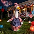 thumbnail image 1 of Cififendec 4th of July Porch Goose Outfit, 23", Patriotic Red Blue and White Star-Stripe Independence Day Costume for Outdoor Patio Yard Goose Sculpture Decoration, 1 of 5