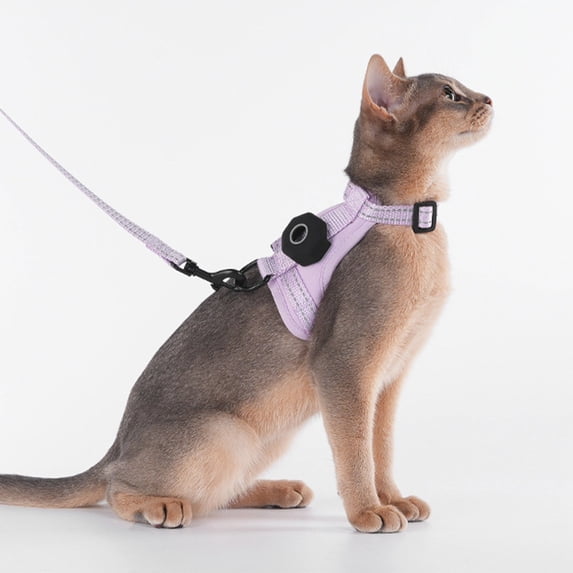 Cififendec Adjustable Cat Vest Harness, Reflective Strap Escape Proof Walking Harness for Kitten Outdoor Walking Travel Trips