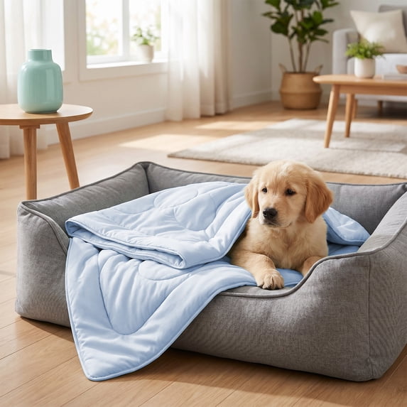 Cififendec All Season Pet Cooling Blanket, 35"×25", Lightweight Air Conditioner Quilt for Dog Cat Indoor Sofa Bed Summer Cool Sleeping Cover