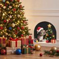 thumbnail image 1 of Cififendec Christmas 2D Mouse No Glue Wall Stickers, 5.91", Arch Shaped Cute Holiday Mouse Decal for Xmas Fireplace Surround Applying, 1 of 6
