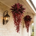 thumbnail image 1 of Cififendec Christmas Artificial Willow Hanging Vine, 31.4"×23.6", Trailing Red Berry Foliage Swag for Indoor Wall Porch Eave Suspended Greenery Arrangement, 1 of 5