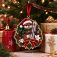 thumbnail image 1 of Cififendec Christmas Money Holder 6.38"×5.91", Santa Hat Otter Holding Clear Wish Tube, Xmas Tree Ornament for Party Gift, 1 of 6
