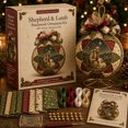 thumbnail image 1 of Cififendec Christmas Nativity Patchwork Bauble DIY Craft Kit, 7.87", Quilt Ball Ornament Making Set for Handmade Xmas Tree Hanging Assembly, 1 of 9