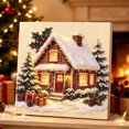 thumbnail image 1 of Cififendec Christmas Pearl Beaded Art Painting Kit, 7.87", Premium Christmas Winter Scene Framed Canvas for Sideboard Tabletop Presenting, 1 of 6