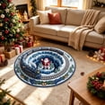 thumbnail image 1 of Cififendec Christmas Round Area Rug, 31.5", Large 3D Visual Illusion Floor Mat with Santa Print Non Slip Base for Fireplace Side Festive Floor Styling, 1 of 6