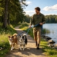 thumbnail image 1 of Cififendec Dual Dog Shock Absorbing Leash, 4.92ft, Reflective Bungee Two Way Splitter Walking Rope for Two Dogs Outdoor Hiking Training, 1 of 5