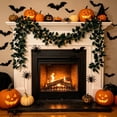 thumbnail image 1 of Cififendec Halloween Artificial Leaf Garland, 68.9", Dark Green Foliage Vine for Mantel Side Drape, Arch Frame Twining, Sideboard Border Embellishment, 1 of 5