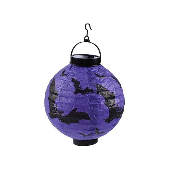 Cififendec Halloween Paper Lanterns, Light Up Hanging Themed Paper Lantern Props for Night Party Decor and Porch Hanging Ornament, 9.84"×7.87"