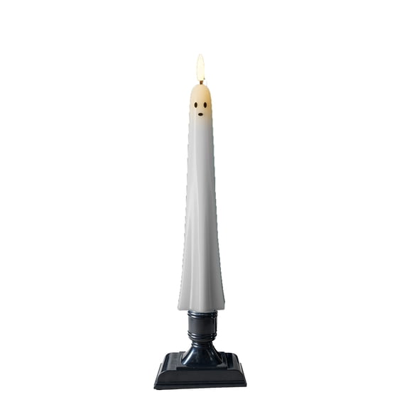 Cififendec Halloween Vintage Candlestick Base, 3.14"×2.75", Plastic Recessed Socket Electronic Candle Holder for Countertop Decor Placement Scheme