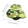 thumbnail image 1 of Cififendec Irregular Green Daisy Shaggy Area Rug, 31.49"×19.68", Gradient Grass Fluffy Soft Non-Slip Floor Mat for Bedroom Living Room Interior Decor, 1 of 7