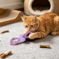 thumbnail image 1 of Cififendec Mesh Bowknot Bell Cat Chew Toy, 3.93"×1.5", Crinkle Sound Interactive Biting Play Accessory for Indoor Kitten Daily Entertainment, Stress Reducing Self Play, 1 of 5