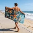 thumbnail image 1 of Cififendec Ocean Seashell Microfiber Bath Towel, Oversized Travel Foldable Skin-Friendly Quick Dry Absorbent and Sandproof Beach Towel, Holiday Gift, 1 of 5