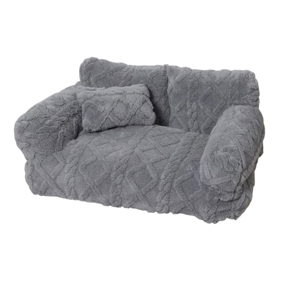 Cififendec Pet Sofa Dog Bed, 17.7"×15.3", Cozy Plush Couch with Removable Washable Cushion for Small Medium Dog Cat Indoor Sleeping Resting