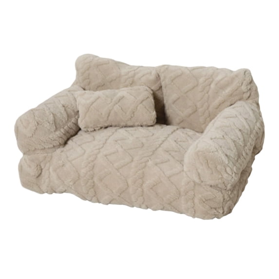 Cififendec Pet Sofa Dog Bed, 17.7"×15.3", Cozy Plush Couch with Removable Washable Cushion for Small Medium Dog Cat Indoor Sleeping Resting