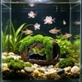 thumbnail image 1 of Cififendec Resin Moss Wine Barrel Aquarium Ornament, 3.15"×2.76", Simulated Fish Hideout Cave Decor for Betta Shrimp Reptile Tank Landscape Decoration, 1 of 5