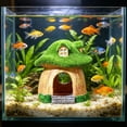 thumbnail image 1 of Cififendec Resin Moss Wine Barrel Aquarium Ornament, 4.33"×3.94", Simulated Fish Hideout Cave Decor for Betta Shrimp Reptile Tank Landscape Decoration, 1 of 5