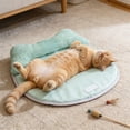 thumbnail image 1 of Cififendec Summer Cooling Pet Bed Mat, 23.62"×20.47", Breathable Ice Silk Cat and Dog Cushion, Non-Slip Neck Support Pillow Pad for Small to Medium Pets(Green), 1 of 5