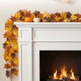 thumbnail image 1 of Cififendec Thanksgiving Maple Garland, 78.74", Artificial Autumn Trailing Vine for Sideboard Table Centerpiece Mirror Bridal Shower Harvest Farmhouse Decor, 1 of 5