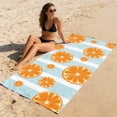 thumbnail image 1 of Cififendec Tropical Orange Bath Towel, Vibrant Oversized Travel Foldable Skin-Friendly Quick Dry Absorbent and Sandproof Beach Towel, Summer Essentials, 1 of 5