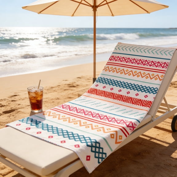 Cififendec Turkish Strip Beach Towel, Oversized Lightweight Quick Dry Absorbent and Sandproof Microfiber Beach Towel, Summer Accessories Essentials for Beach, Swimming Pool