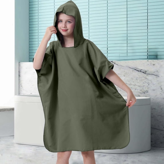 Cififendec Ultra Absorbent Beach Changing Towel Fast Dry Surf Robe With Pocket Hooded Wetsuit Adjustable Sleeves Surfing Swimming Bathing for Bathroom