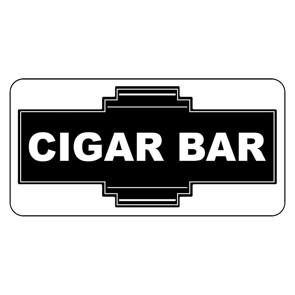 Cigar Bar Black Retro Vintage Style Metal Sign - 8 In X 12 In With ...