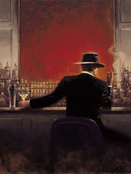 Cigar Bar Canvas Art - Brent Lynch (22 x 28)