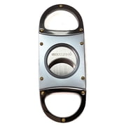 Cigar Boulevard Cigar Cutter Silver Deluxe Double Stainless Steel Blades Gun Metal Handles