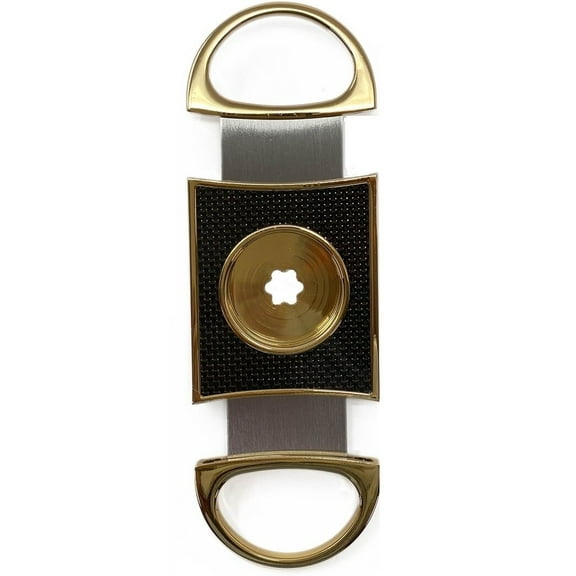 Cigar Boulevard Perfect Cigar Cutter Star Gold-Black Carbon Fiber. Lifetime Guarantee