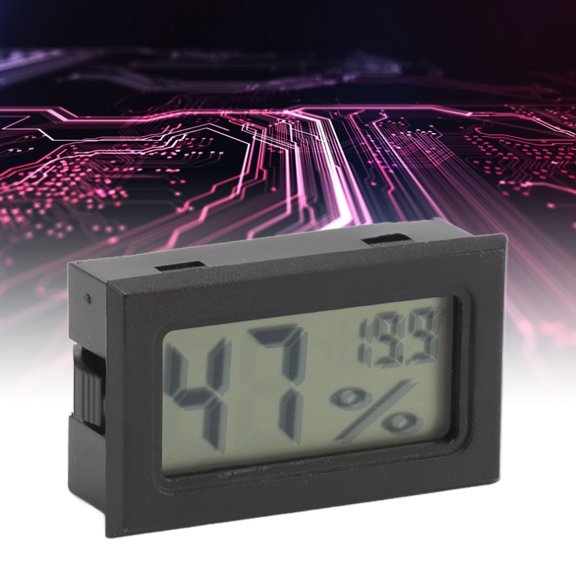 Cigar Box Thermometer, Plastic Electronic Thermometer Hygrometer for Incubator