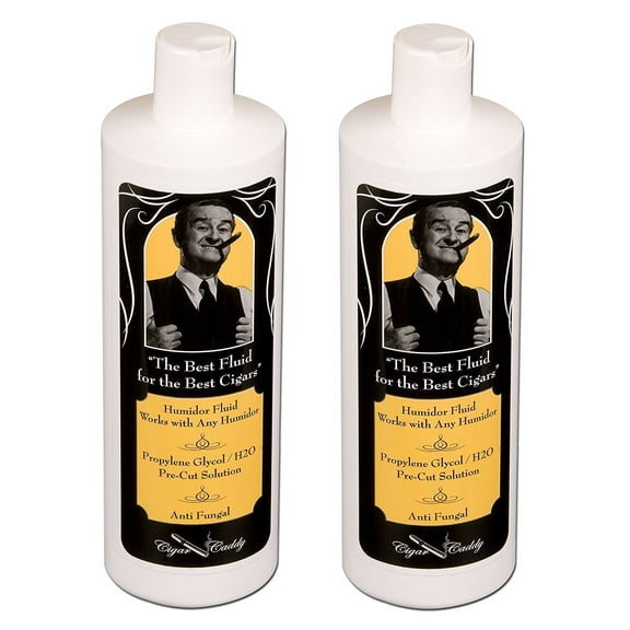 Cigar Caddy Humidor Solution, 8 Oz Propylene Glycol Humidification Fluid - 2-pack