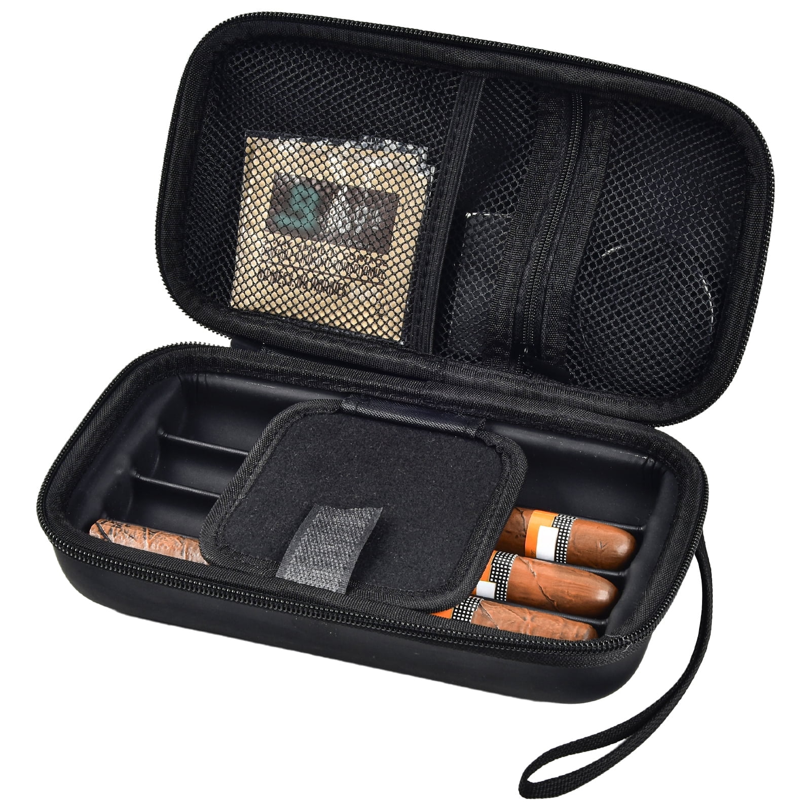 Cigar Case, 4 Finger Humidors Cigars Box with Humidifier. Cigar Travel  Holder for Cigar Cutter/Lighter/Humidity Control Packs Set, Cigar  Accessories Gifts for Men - Storage Case & Humidifier Only - Walmart.com