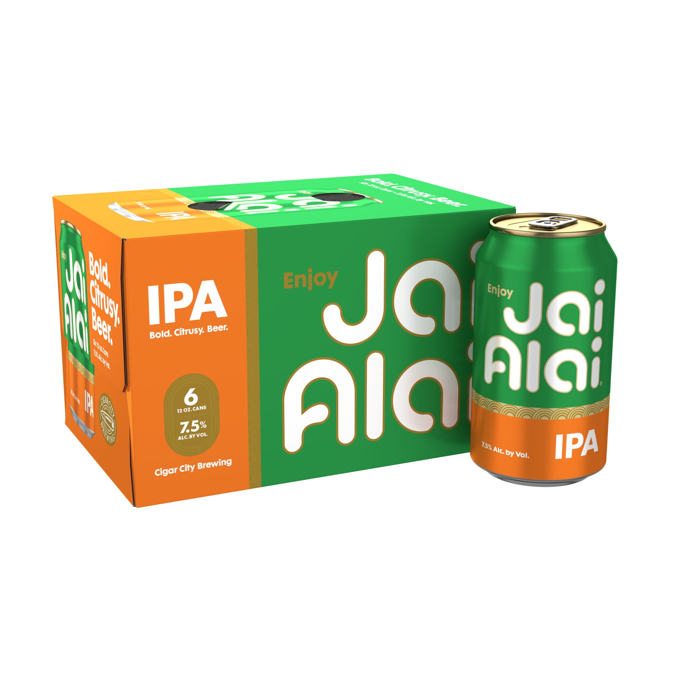 Cigar City Jai Alai IPA Craft Beer, 12 fl oz Cans, 7.5% ABV