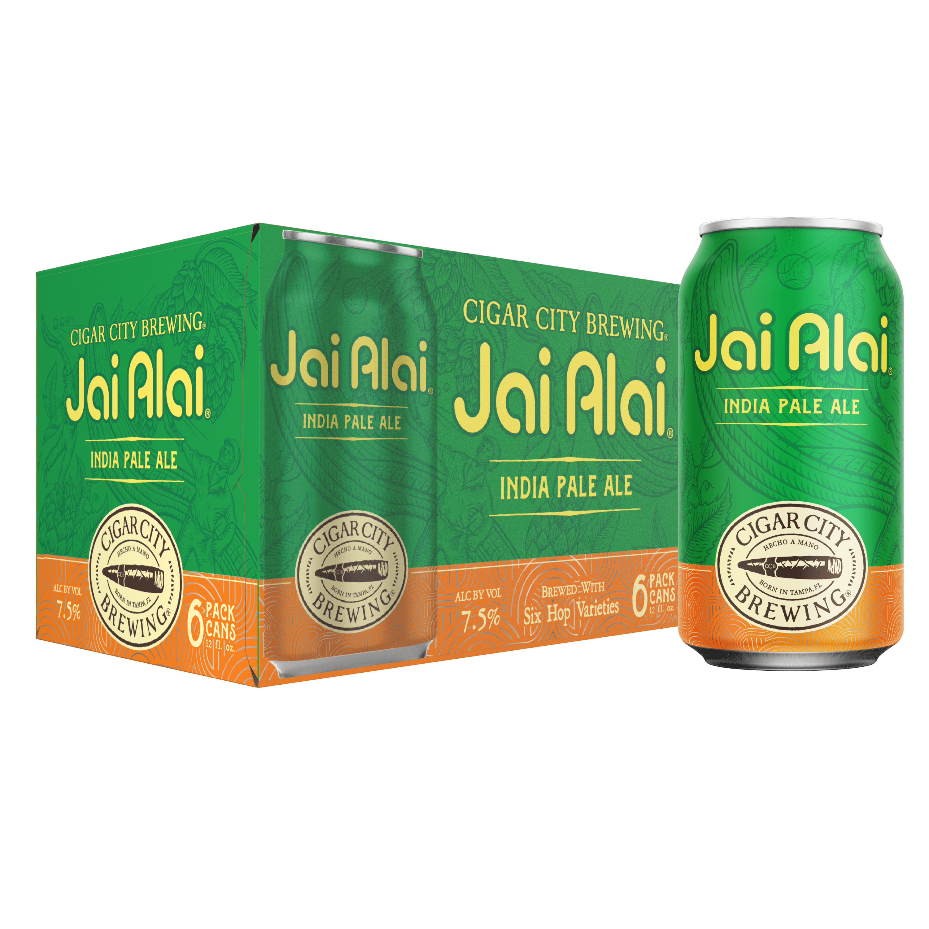 Cigar City Brewing, Jai Alai India Pale Ale, 6 Pack, 12 fl oz Aluminum