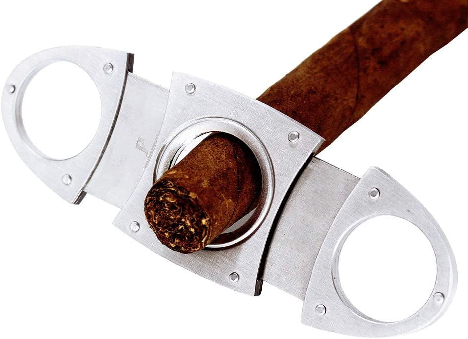 Cigar Cutter Guillotine – 3 Pack Stainless Steel Cigar Clippers – Double Blade Cutter Set for Cigar Lovers Gift (1 PC)