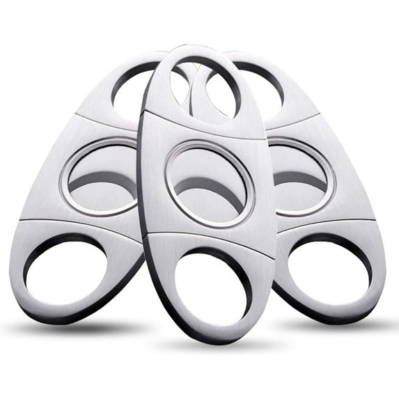 Cigar Cutter Guillotine, Stainless Steel Double Blade Cigar Clippers, 3 Packs Birthday Gift for Men