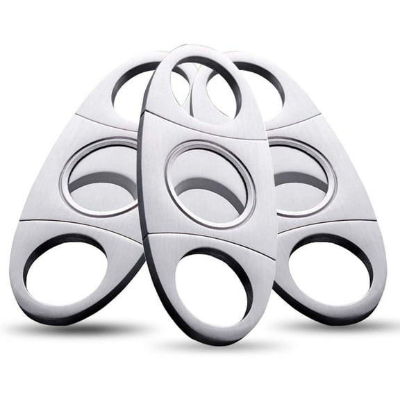 Cigar Cutter Guillotine, Stainless Steel Double Blade Cigar Clippers, 3 Packs Birthday Gift for Men