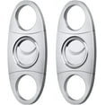thumbnail image 1 of Cigar Cutter Guillotine, Stainless Steel Portable Smooth Double Blade,Exquisite Cigar Clippers Cigar Accessories (Silver 2 Pack), 1 of 10