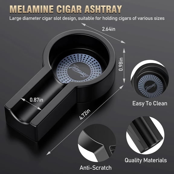 Cigar Cutter Guillotine V Cut Set with Ashtray, Cigar Cutter