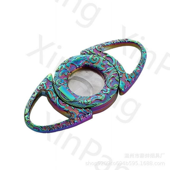 Cigar Cutter Portable Safety Scissors Made of Zinc Alloy Cigar Smoking Accessories (A)