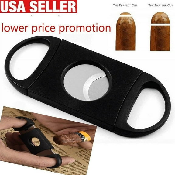Cigar Cutter Stainless Steel Double Cut Blade Cigar Guillotine Scissors