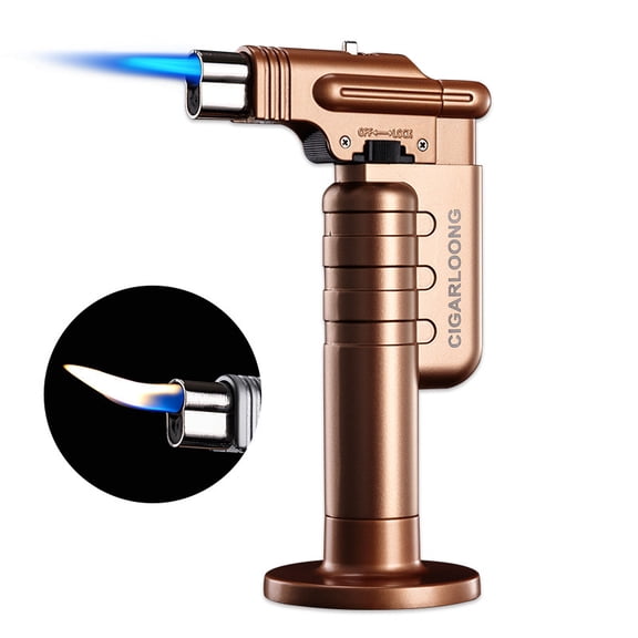 Cigar Desktop Lighter Windproof Straight Metal Stainless Steel Oversized Lighter Cigarette Lighter
