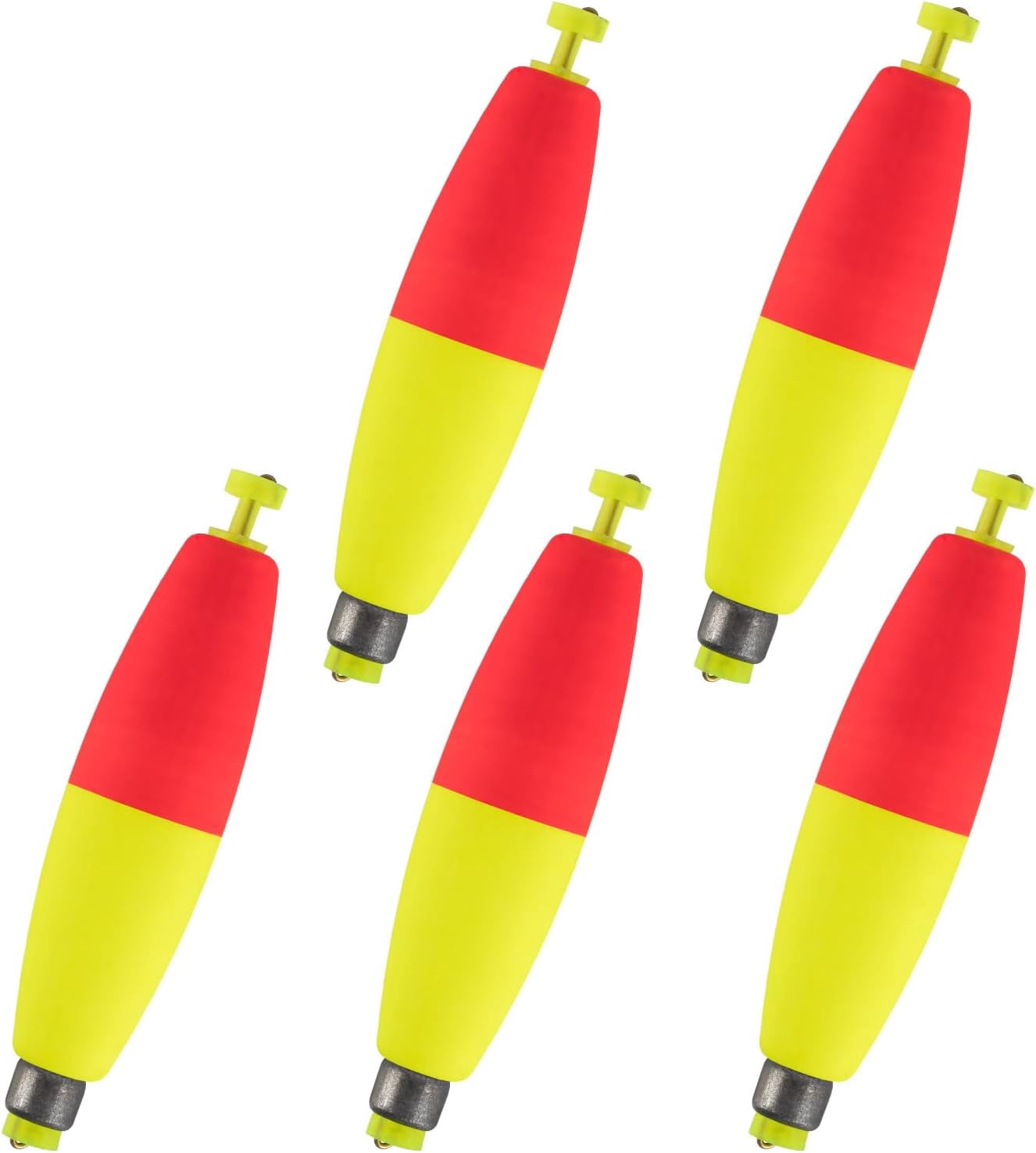 Cigar Fishing Bobbers Weighted Fishing Floats EVA Foam Snap-On Spring ...